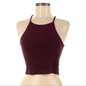 Brandy Melville velvet crop top
